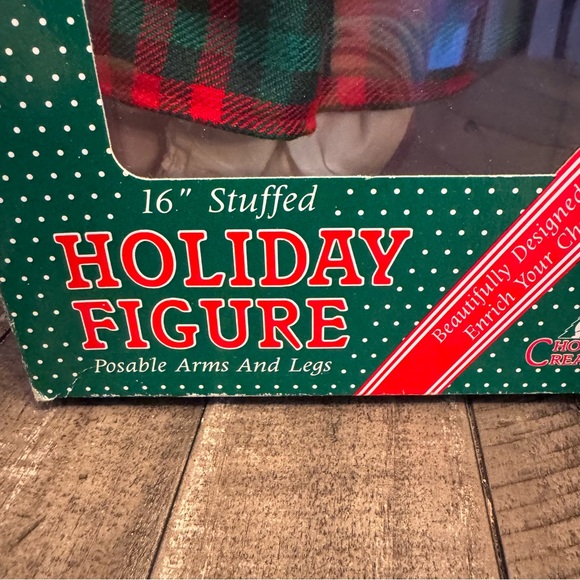 Vintage Holiday Creations Christmas Stuffed Posable Dolls Boy and Girl 16" - Picture 3 of 12